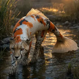 Cheetah + Koi fish
